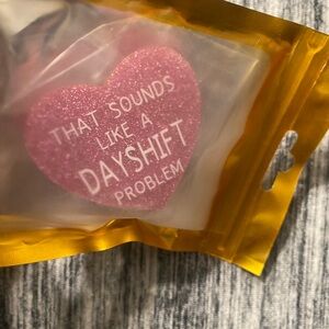 Pink Heart Glitter Badge Reel